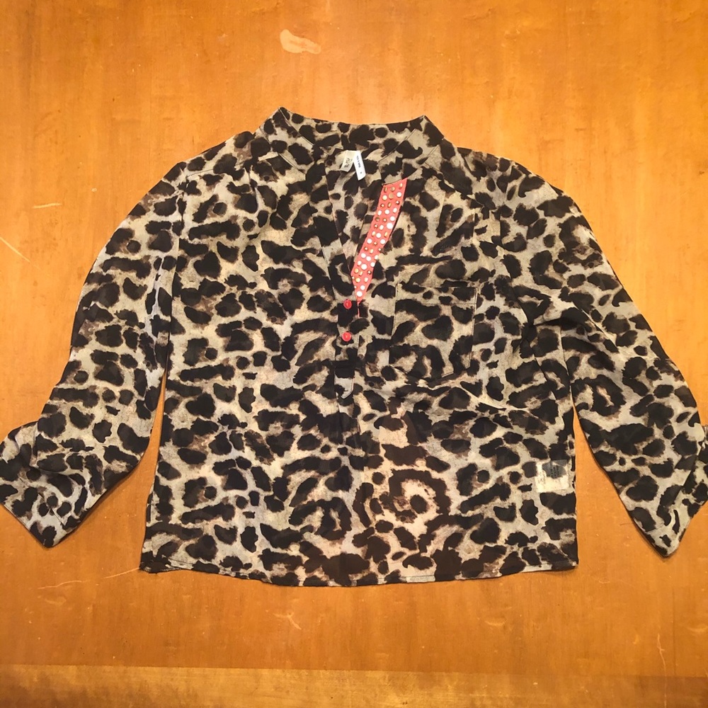 Truth NYC Cheetah Print Blouse